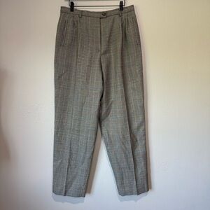 Evan-Picone Women’s Wool Trousers Size 12 Plaid Houndstooth Vintage